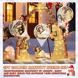 5 ft Lighted Nativity Scene Outdoor Christmas Decoration with 150 Warm White LED Lights