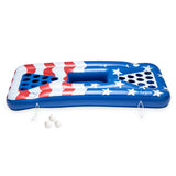 Funsicle Americana CoolPong Inflatable Pool Pong Game, 5.25 ft Floating Beer Pong Style Game with Cooler
