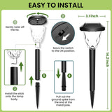 8 Pack Solar Stainless Steel Pathway Lights – Fireworks Shaped Cold White Garden Lights