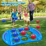 Inflatable Floating Tic-Tac-Toe Pool Game Set with 12 Balls