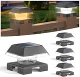 Solar Post Lights – Adjustable Fence & Deck Post Cap Lights with 120 Lumen Warm & Cool White Modes