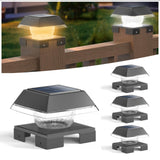 Solar Post Lights – Adjustable Fence & Deck Post Cap Lights with 120 Lumen Warm & Cool White Modes