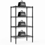 4-Tier Metal Wire Shelving Rack – Heavy-Duty Adjustable Storage Shelf
