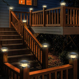 Solar Post Lights – Adjustable Fence & Deck Post Cap Lights with 120 Lumen Warm & Cool White Modes