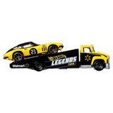 2-Vehicle Hot Wheels Legends Team Transport 1:64 Scale Set – Custom Corvette Stingray Coupe & Carry On