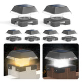 Solar Post Lights – Adjustable Fence & Deck Post Cap Lights with 120 Lumen Warm & Cool White Modes