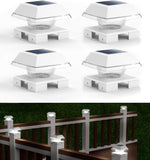 Solar Post Lights – Adjustable Fence & Deck Post Cap Lights with 120 Lumen Warm & Cool White Modes