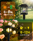 12-Pack Solar Classic-style Lantern Pathway Lights, Light Bulb Warm White