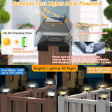 Solar Post Lights – Adjustable Fence & Deck Post Cap Lights with 120 Lumen Warm & Cool White Modes