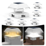 Solar Post Lights – Adjustable Fence & Deck Post Cap Lights with 120 Lumen Warm & Cool White Modes