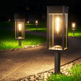 6-Pack Solar LED Pathway Lights, 3 Adjustable Heights, Warm White