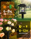 12-Pack Solar Classic-style Lantern Pathway Lights, Light Bulb Warm White