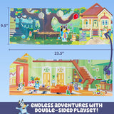 35+ Reusable Bluey Puffy Stickers Playset – Double-Sided Tri-Fold Scene