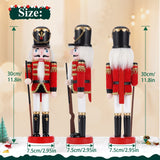 12" Wooden Nutcracker Soldier – Sword, Movable Jaw & Gift Box