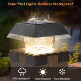 Solar Post Lights – Adjustable Fence & Deck Post Cap Lights with 120 Lumen Warm & Cool White Modes