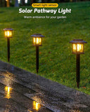 12-Pack Solar Classic-style Lantern Pathway Lights, Light Bulb Warm White