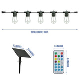 Westinghouse 36 FT Solar LED Color-Changing String Lights with 15 Bulbs and Remote
