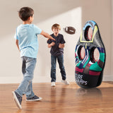 Franklin Sports Kids Inflatable 3-Hole Football Target Toss Game, 45" Tall with Fillable Base