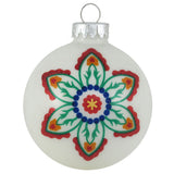 Set of 8 Seamless Glass Christmas Tree Ornaments, 2.63-Inch Solid-Color Xmas Baubles