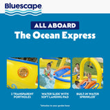 Bluescape Submarine Kids Inflatable Water Play Center & Kiddie Pool, 10'3" x 6'8" Backyard Water Park