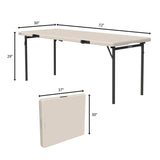 Lifetime Commercial 6-Foot Fold-in-Half Folding Table – 2-Pack Heavy-Duty HDPE Utility Tables