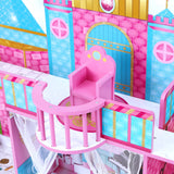 Olivia’s Little World Princess Castle Wooden Dollhouse for 12" Dolls with Furniture