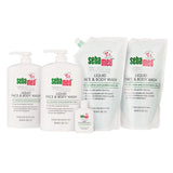 Sebamed Liquid Face & Body Wash Set with Refill Packs – 4 Large Refills + Travel Size
