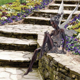 Sitting Fairy Garden Statue, Large Resin Fairy Sculpture for Outdoor Garden