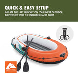 Ozark Trail 2-Person Inflatable Recreational Raft Set with Oars & Hand Pump