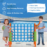 Costway 3-in-1 Giant 4-in-a-Row Game Set with Basketball Hoop and Ring Toss