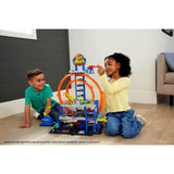 Hot Wheels Mega Loop Garage Playset with Car and Helicopter