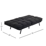 Memory Foam Futon Sofa Bed Couch Sleeper Convertible Foldable Loveseat