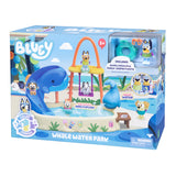 Bluey Whale Water Park Playset – 3" Color-Change Figure, Whale Slide, Swing & Pool
