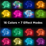 Merkury Innovations RGB Waterproof LED Rope Light with Remote, Color Changing Rope Light