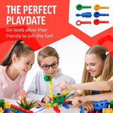 Brickyard Building Blocks STEM Toys, 163-Piece Construction Kit with Tools