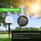 4 Pack Solar Globe Pathway Lights – LED Solar Powered Round Ball Garden Stake Lights