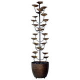 CGH Cascading Leaves Fountain, 5Ft H Garden Leaves Fountain
