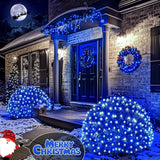Christmas Net Lights Outdoor, 192 LED 9.8FT × 6.6FT Waterproof Mesh Lights