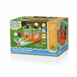H2OGO! Kids Tropical Outdoor Inflatable Mega Bouncer with Water Slide, Splash Pool & Water Blaster