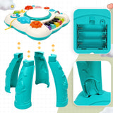 12.6" Musical Learning Table Set – 7-in-1 Ocean Activity Center for Babies 6–36 Months, Green