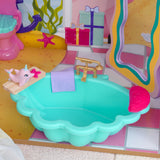 8-Piece KidKraft Rainbow Dreamers Seashell Bathroom Dollhouse Furniture – Bathtub, Mirror & Dolphicorn
