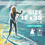 Genreen 11' Inflatable Stand Up Paddle Board Set with Complete SUP Accessories