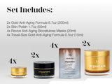 InfiniteAloe Reparneu Devotee Collection 12pc Set, Anti-Aging Cream Masks Polish