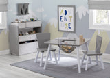 4-Piece Delta Children Toddler Playroom Set – Activity Table, 2 Chairs & 6-Bin Toy Organizer
