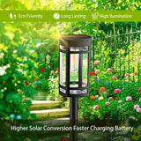DAMAYCA 8 Pack Solar Pathway Lights – Warm White LED Landscape Lighting
