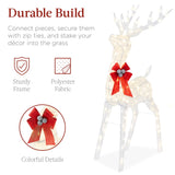 Best Choice Products 4-Foot Lighted Christmas Reindeer and Sleigh Outdoor Décor Set with 205 LED Lights