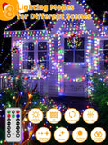 108 ft 200 LED Christmas String Lights, Plug-In Fairy Lights with 8 Lighting Modes
