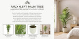 CGH 6.5 Ft Artificial Palm Tree - CGH Faux 6.5' Lifelike Palm Tree
