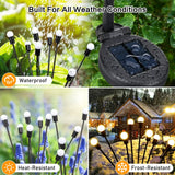 6 Pack Solar Firefly Garden Lights – 48 LED Warm White Swaying Solar Landscape Lights