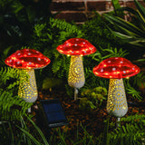Mainstays Solar Mushroom Landscape Lights, 3-Pack Garden Stakes